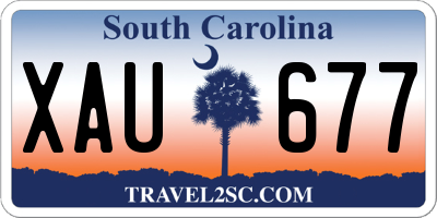 SC license plate XAU677
