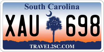 SC license plate XAU698