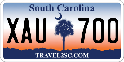 SC license plate XAU700