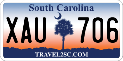 SC license plate XAU706