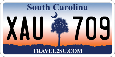 SC license plate XAU709