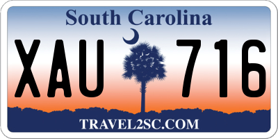 SC license plate XAU716