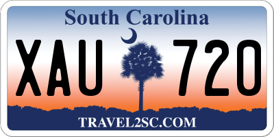 SC license plate XAU720