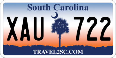 SC license plate XAU722