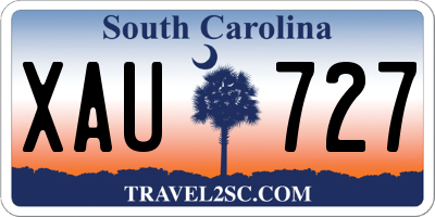 SC license plate XAU727