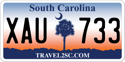 SC license plate XAU733