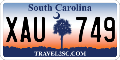 SC license plate XAU749