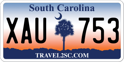 SC license plate XAU753