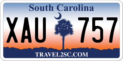 SC license plate XAU757