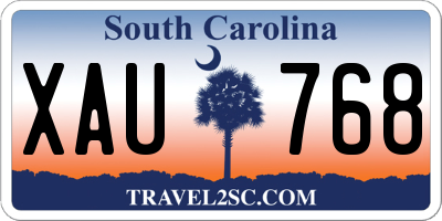 SC license plate XAU768