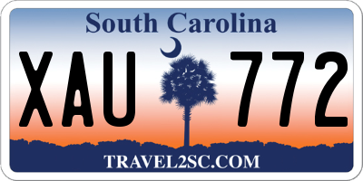 SC license plate XAU772