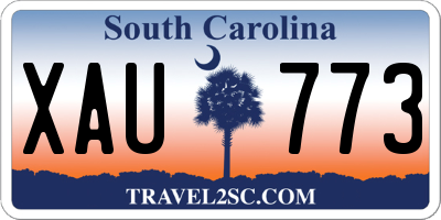 SC license plate XAU773