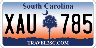 SC license plate XAU785