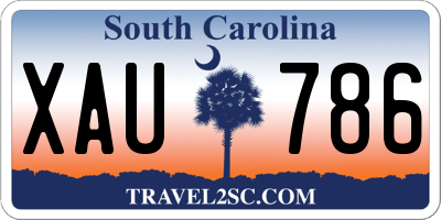 SC license plate XAU786