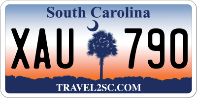 SC license plate XAU790
