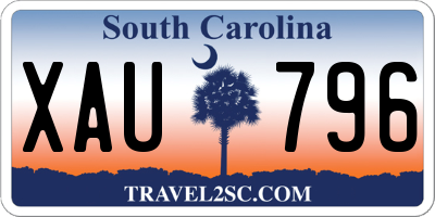 SC license plate XAU796