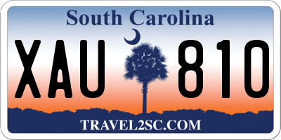 SC license plate XAU810