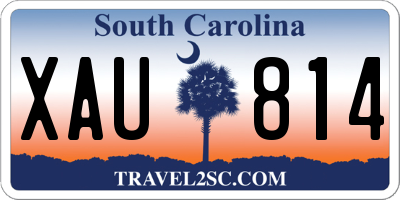 SC license plate XAU814