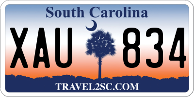 SC license plate XAU834
