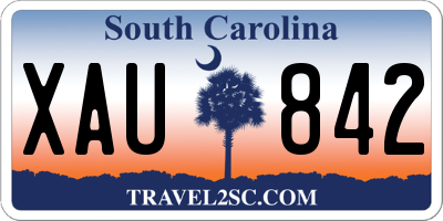SC license plate XAU842