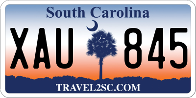 SC license plate XAU845