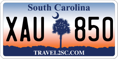 SC license plate XAU850