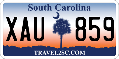 SC license plate XAU859
