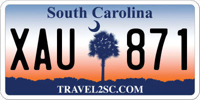 SC license plate XAU871
