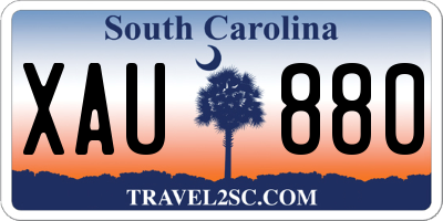SC license plate XAU880