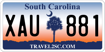 SC license plate XAU881