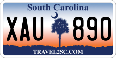 SC license plate XAU890