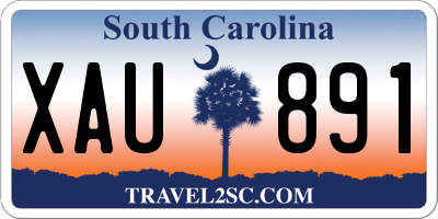 SC license plate XAU891