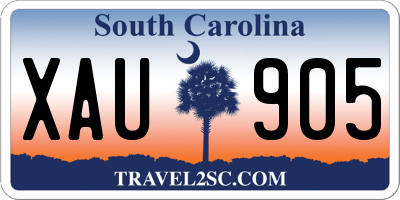 SC license plate XAU905