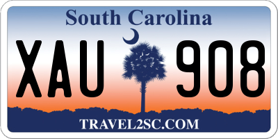 SC license plate XAU908