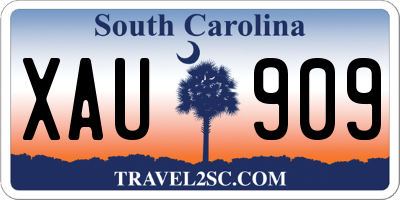 SC license plate XAU909