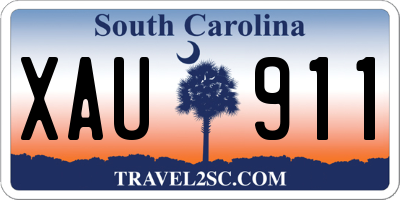 SC license plate XAU911