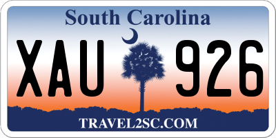 SC license plate XAU926