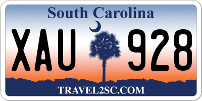 SC license plate XAU928