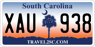 SC license plate XAU938