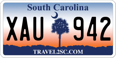 SC license plate XAU942