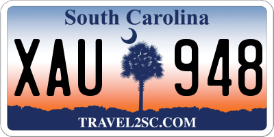 SC license plate XAU948