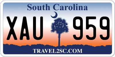 SC license plate XAU959
