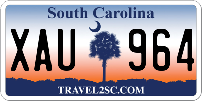 SC license plate XAU964