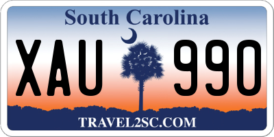 SC license plate XAU990