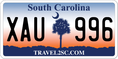 SC license plate XAU996