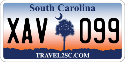 SC license plate XAV099