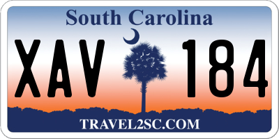 SC license plate XAV184