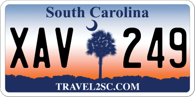 SC license plate XAV249