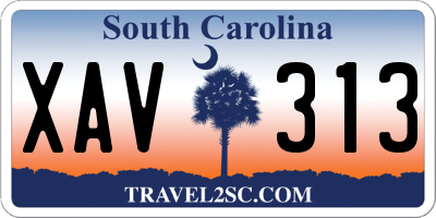 SC license plate XAV313