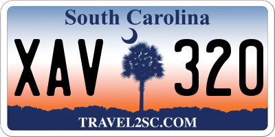 SC license plate XAV320